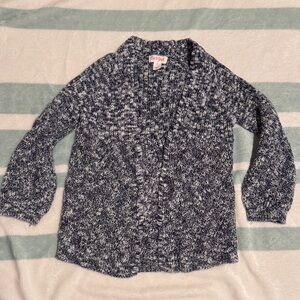 Cat & Jack Navy and White Knit Cardigan